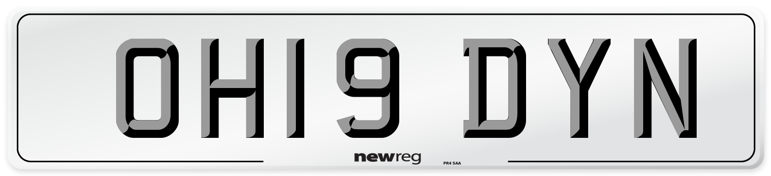 OH19 DYN Number Plate from New Reg